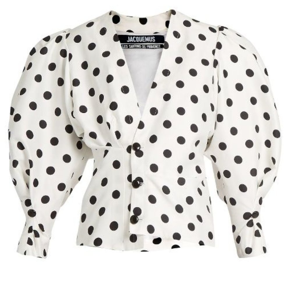 JACQUEMUS Polka Dot Blouse Size FR 36 US 4